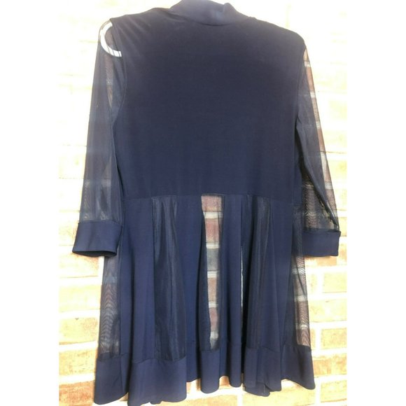 CB Elegant 2 Piece Sleeveless Shift Dress w/Sheer Jacket Sz 8 Navy, Wedding, MOB - Picture 7 of 10